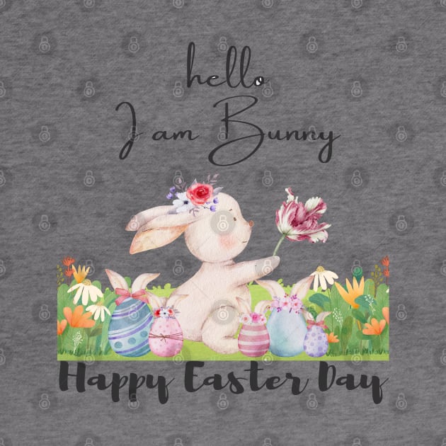 Hello, I am Bunny, Happy Easter Day by Color by EM